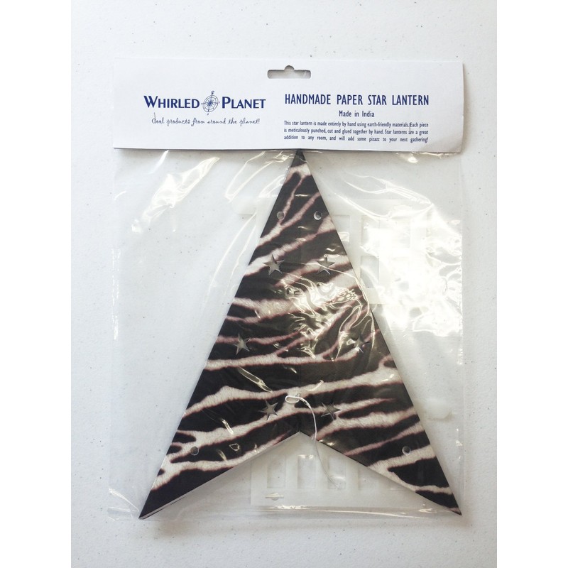Zebra Paper Star Lamp/Lantern