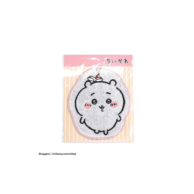 Chiikawa 41-1200120 Die-Cut Towel Handkerchief, Pink, Die-Cut, Packaged, Cute, Approx.