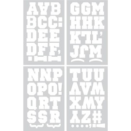 S.E.I. 2-Inch Iron-on T-Shirt Letters, Sport Letter Polyvinyl Heat Transfers, White