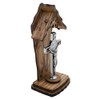 Olive Wood Catholic Devotional Shrine (Saint Benedict Cross)