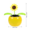 Wakauto 2pcs Sunflower Bobblehead Solar Dashboard Dancing Flower Head Shaking