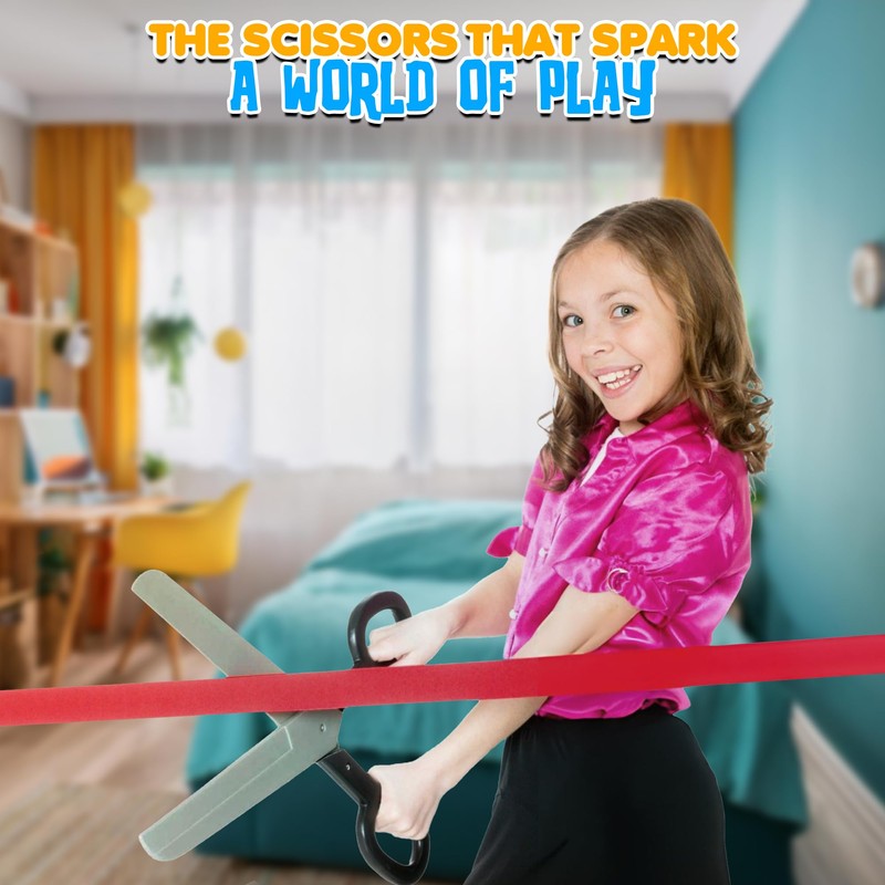 Giant Scissors | Oversized Plastic Scissors | Clown Scissor Prop