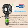 2-Pack Upgraded 5000mAh Portable Handheld Fan 3 Speed Mini USB