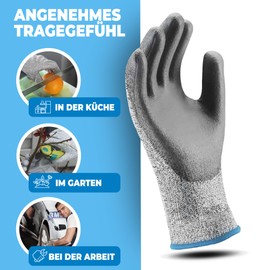limpando 1 Pair of Cut Resistant Gloves – Cut Protection Gloves – Size S – Professional Quality Kitchen Gloves Food Safe Work Safety Glove Grip and Non-Slip TÜV Tested