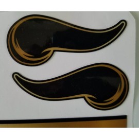 Minnesota Vikings Black and Gold  Mini  Size Football Helmet Decals