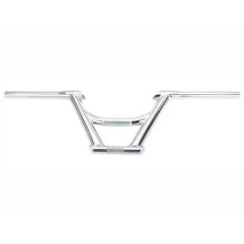 BMX ORIGINAL! 169 Free Style BMX Handlebar 7 1/2 Inch RISE, 22.2mm CLAMP IN 2 COLORS - Chrome