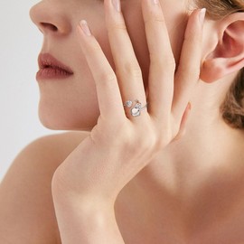 Capybara Ringe Sterling Silber Herz Capibara Ring Capybara-Schmuck Geschenk für Frauen