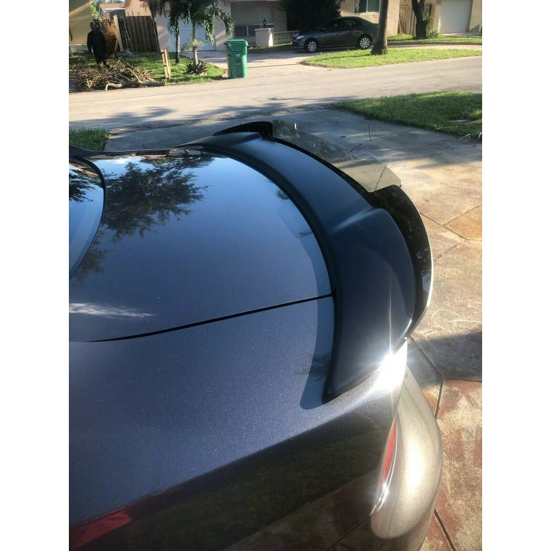 SDeelCase 2 Pieces Satin Black Decklid Spoiler Flap Wicker bill