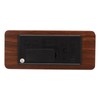 Wooden Digital Alarm Clock Yellow LED Display Adjustable Dimmer Weekday