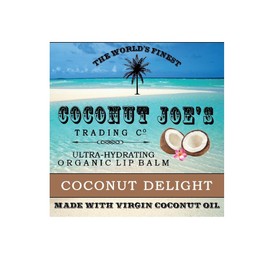 Coconut Joe's Trading Co. Organic Lip Balm, Coconut Delight, 0.15 Ounce Tube