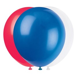 Red/White/Blue Latex Balloons, 12" (10-Pack) - Premium-Quality & Vibrant Party Decorations, Perfect for Any Celebration
