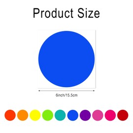 60 Pieces Dry Erase Circle Dots, 6 Inches Multicolor Vinyl Line Up Spots Self Adhesive Classroom Floor Stickers for Preschool Kindergarten Elementary Teachers