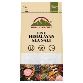 Himalayan Chef Sea Salt, All-Natural Fine Grain, 48-ounce sea Salt Bag, Non-Iodized, No Additives, Unrefined Mineral Salt for Daily Cooking & Seasoning
