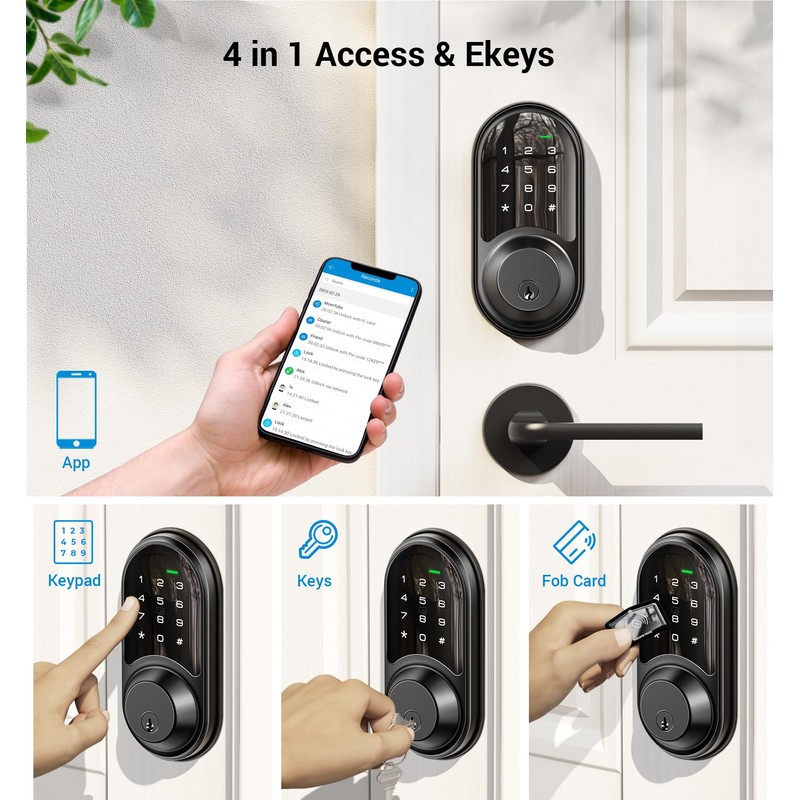 Veise Smart Lock, Keyless Entry Door Lock, Smart Locks for