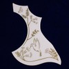 Hummingbird Style Acoustic Guitar Pickguard ,Style-2 ,white /gold