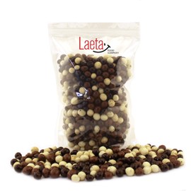 LaetaFood Chocolate Covered Espresso Beans Coffee Tricolor Bulk Candy (1 Pound Bag)