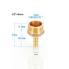 TopHomer 3 Pieces Brass Barb Hose Fitting Coupling Connector 6