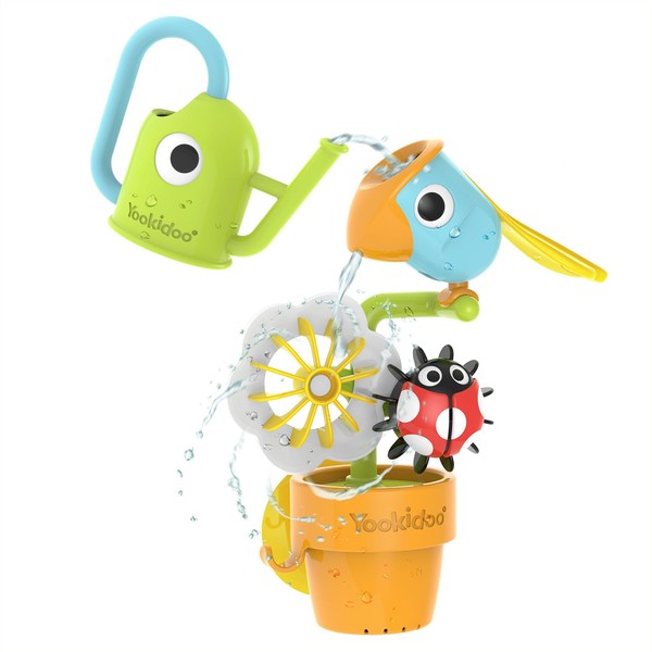 Yookidoo Pour N Spin Tipping Bird Toddler Bath Toy - Fun and Educational Kids Water Playtime. Ideal for 18 Months+