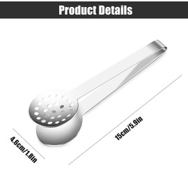 Tea Bag Squeezer Tongs, 2 PCS Stainless Steel Teabag Squeezer Tool, Tea Bag Strainer, Tea Bag Tongs 6 Inch Non-Slip Kitchen Mini Serving Tong or Kitchen, Bar Cooking Tools