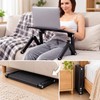 Folding Aluminum Laptop Table with Dual Cooling Fans, Adjustable Notebook
