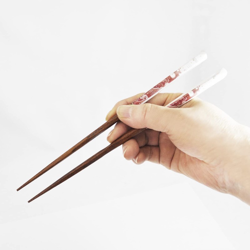 1 Pair Couple Chopsticks, Painted Chopsticks, Paulownia Box, Celebration Wave