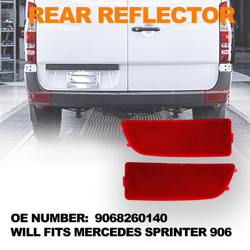 MP&PV Rear Bumper Reflector Left & Right Compatible with Dodge