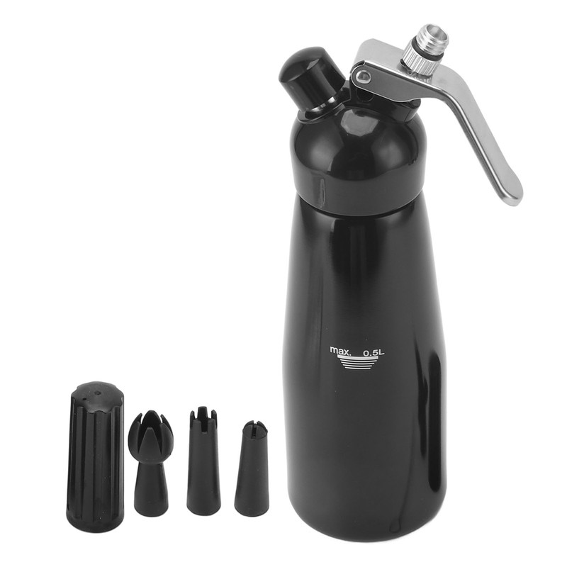 Whipped Cream Dispenser Aluminum Stainless Steel Plastic 500ml Cream Whipper