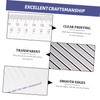TEHAUX Line Drawing Ruler Plastic Examination Ruler for School Office