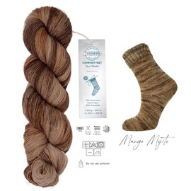 Troyarn Comfort Feet (1- Skein Pack) Hand Painted Yarn 75% Superwash Merino Wool and 25% Polyamide (Fine/Sport 2 Weight) / 3.52 Oz - 100 gr / 360 Yard - 330 mt (11267 - Mango Mojito)