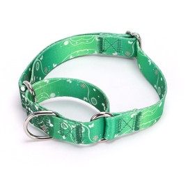 Pimaodog Heavy Duty Nylon Dog Collar, Adjustable Martingale Dog Collar for Walking Training Boy and Girl Dogs Medium Large Dogs (NO3, M:36-45CM)