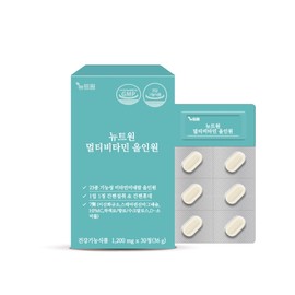 Newt One Multivitamin All-in-One Multivitamin and Mineral Supplement 30 Tablets / 뉴트원 멀티비타민 올인원 종합 비타민 미네랄 영양제 30정
