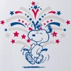 CafePress Snoopy Fireworks 8x8 Canvas Print