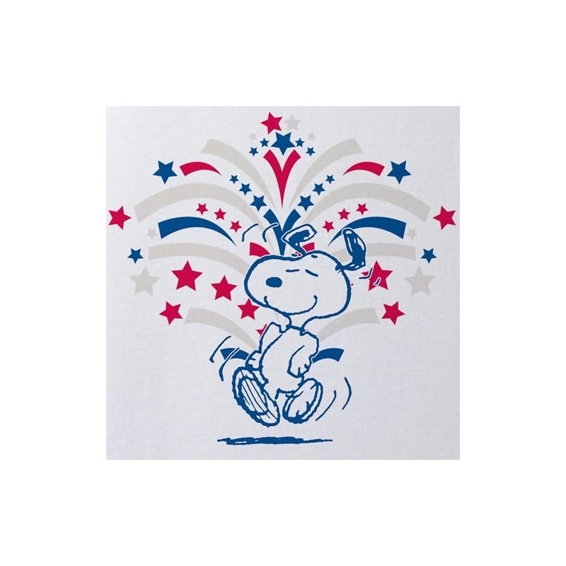 CafePress Snoopy Fireworks 8x8 Canvas Print