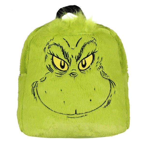 Dr. Suess The Grinch Embroidered Smiling Face w/ 3D Hair