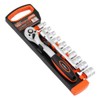 HORUSDY 12-Pieces 3/8" Ratchet Socket Wrench Set, Drive Socket Set,