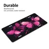 Pink Butterfly License Plate Decorative Metal Car Plate