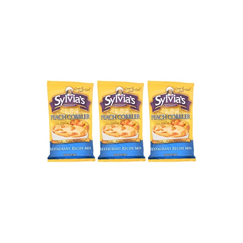 Sylvia's Restaurant Recipe Mix (Peach Cobbler, 9 Ounce (Pack of