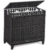 Laundry Hamper with 3 Removable Liner Bags; 132L Handwoven Rattan