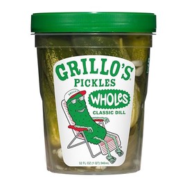 Grillo's Pickles Dill Wholes, 32 Fl Oz