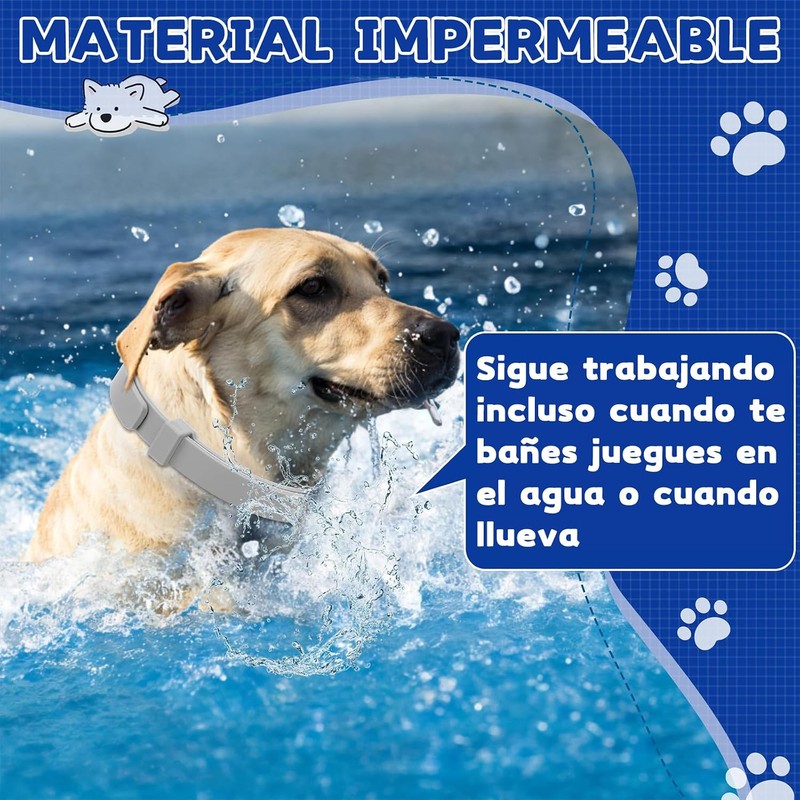 3Pcs Collar para Perro,Todo Natural Collar para Perro Impermeable y