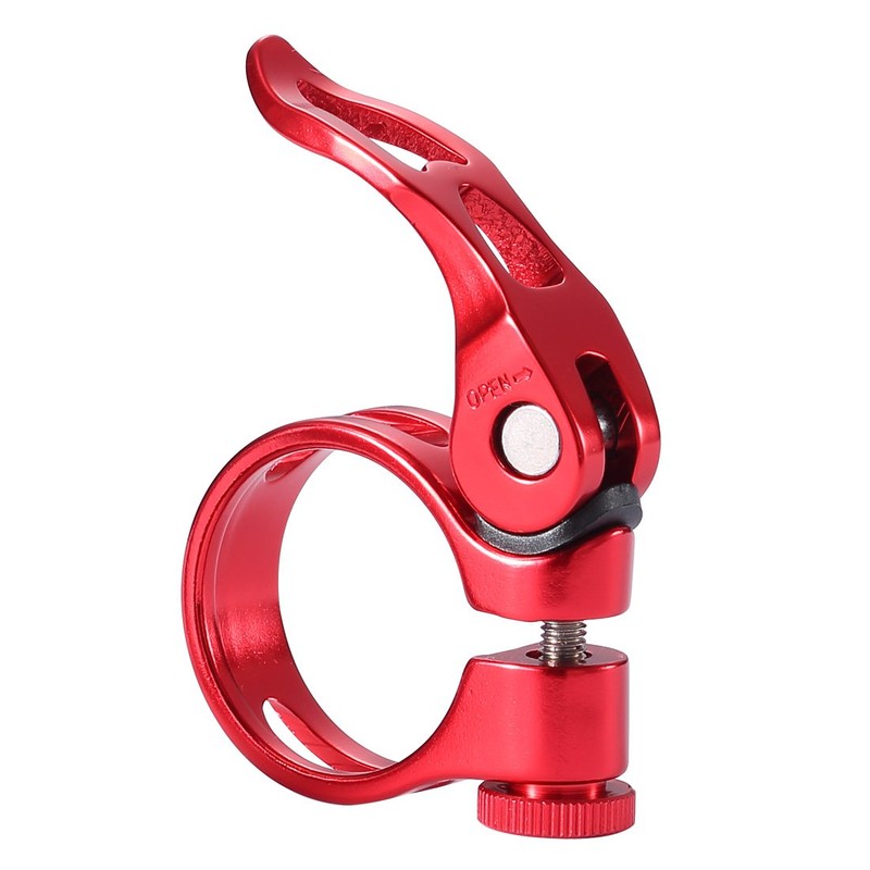 Quick Release Bicycle Seatpost Clamp,31.8mm Red