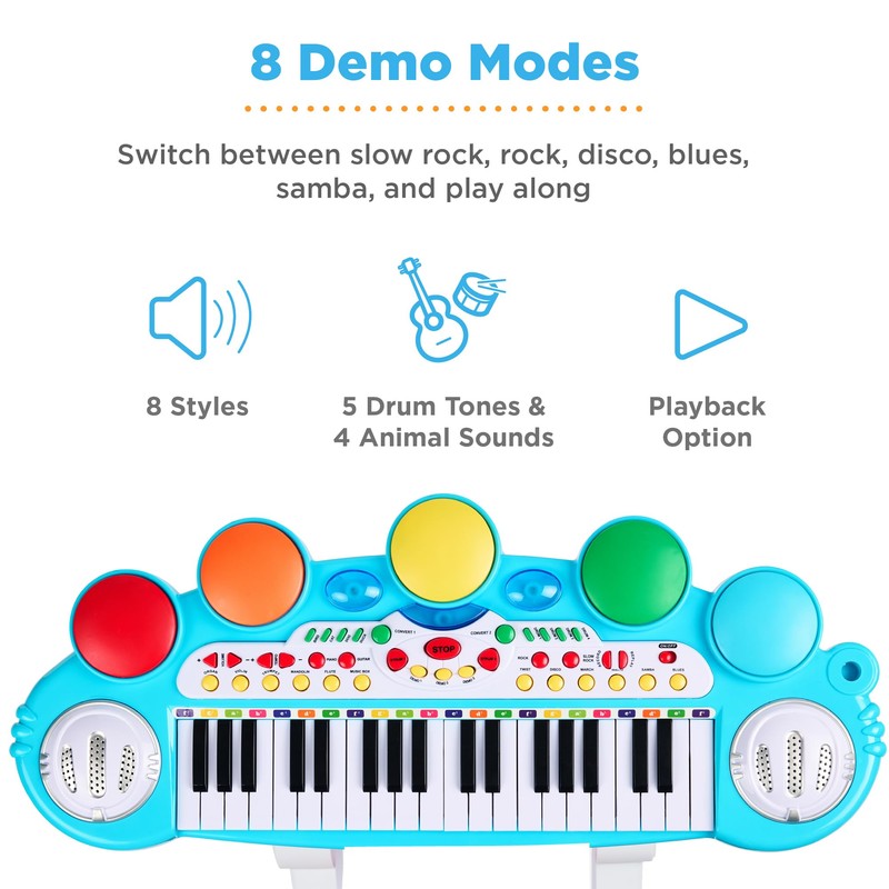 Best Choice Products 37-Key Kids Electronic Musical Instrument Piano Learning
