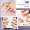 Uñas Postizas Cortas de Gel Estilo Ataúd: 240 Unidades de