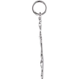 Bonyak Jewelry Sterling Silver 28x7mm Footprints Pendant Ethereal