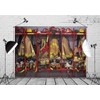 BELECO 2.1x1.5m Fabric Firefighter Locker Room Backdrop for Photography Fire