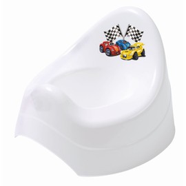 'Bieco Children's Toilet Seat White with Cars Theme Formula Race from 8 months White