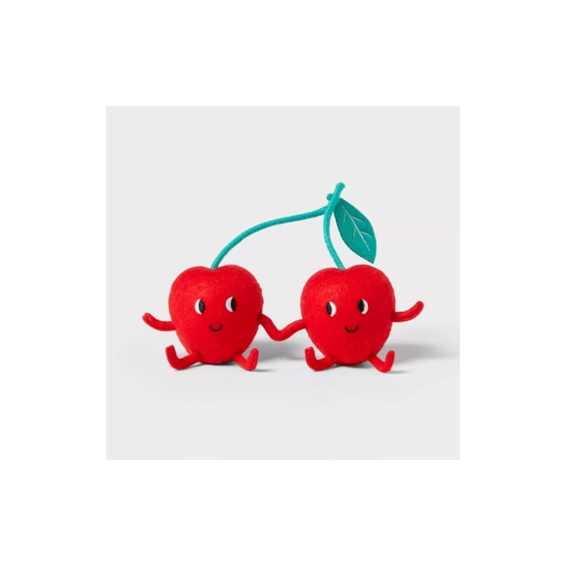 WONDERSHOP AT TARGET Felt Cherry Duo Valentine's Day Figurine -