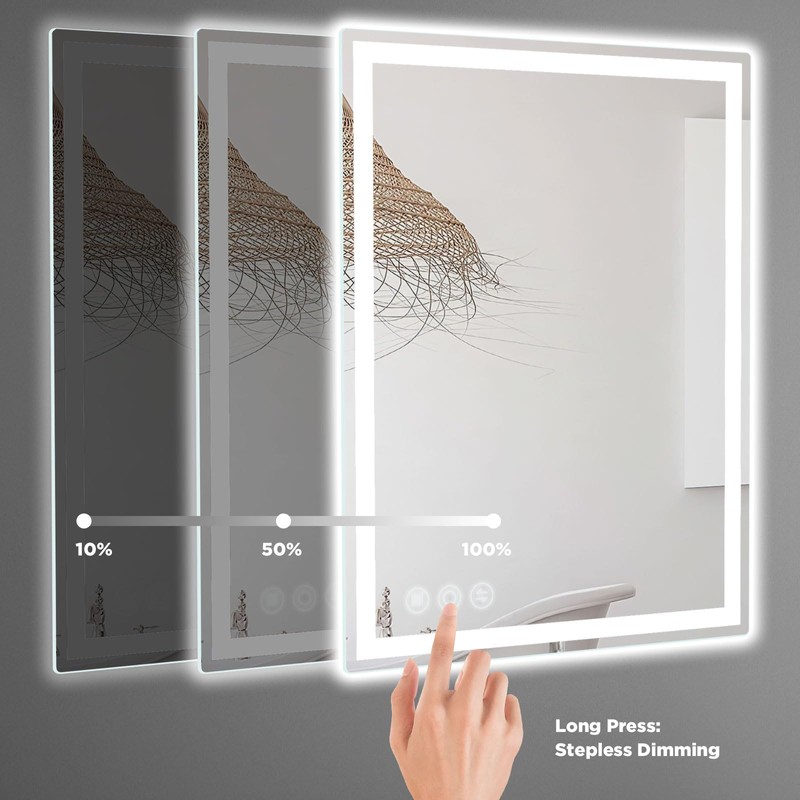 Memobarco LED Mirror for Bathroom 20"x 28" with Frontlit and