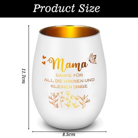 Danke Geschenke für Mama Muttertag,Windlichter Glas,Muttertagsgeschenk für Mama,Mama Geschenk Weihnachten,Personalisierte Besondere Geschenke für Mama Geburtstag,Geschenke für Mama Schwiegermutter