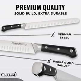 Cutluxe Butcher Knife Set – BBQ Brisket, Breaking & Boning Knife – Slicing Carving Knife Set for Meat Cutting, Ultra Sharp German Steel, Full Tang, Ergonomic Handles – Artisan Series